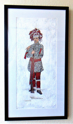 Original Painting ''Sassenio-Francois Gros-Louis III 1880  Lorette-Hurons ''
