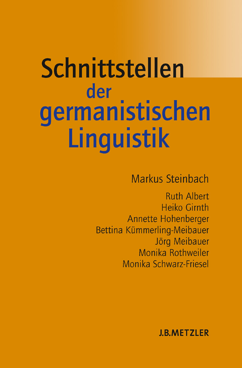 Thumbnail - Markus Steinbach / Schnittstellen Der Germanistischen Linguistik