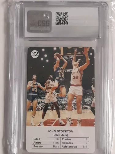 1988 Fournier Estrellas  #32 John Stockton CGC 8.5 NM/MINT ++Rookie RC HOF