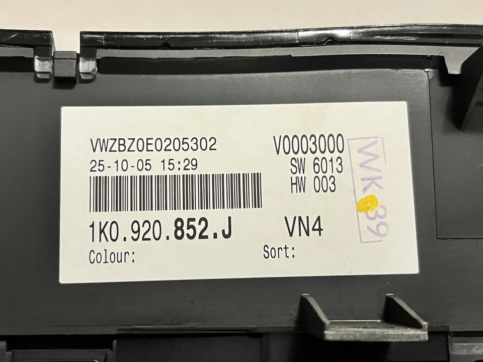 Cuadro de instrumentos velocímetro diésel VW Golf 5 Plus 5M 1K 1,9TDI BKC / 1K0920852J - Imagen 3 de 3