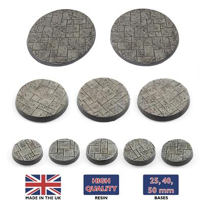 WWG Fantasy Village Round Flagstone Bases - 28mm Wargaming Miniatur Figuren