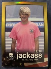 TONY HAWK 2022 ZEROCOOL JACKASS GOLD PRIZM REFRACTOR 10/10 SKATEBOARD LEGEND
