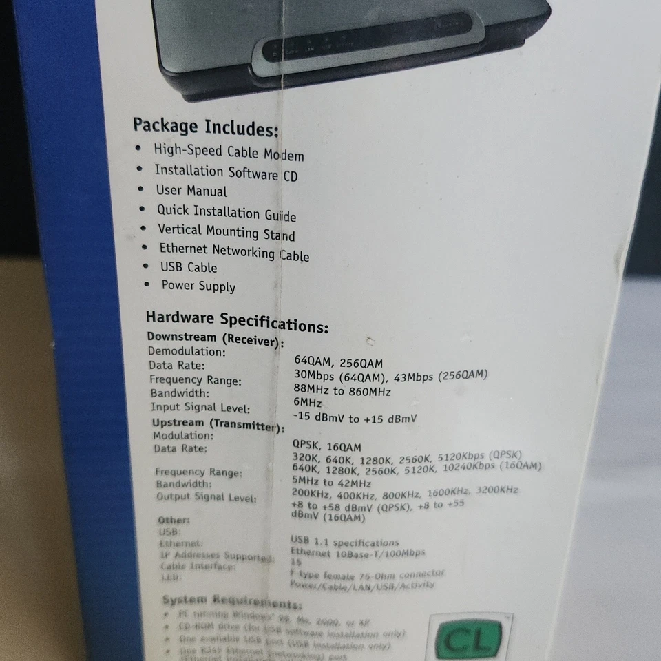 Belkin High Speed Cable Modem F5D5530-W - Rare, New Old Stock Sealed - Free Ship - Image 4 of 4