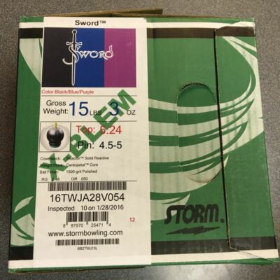 Storm Sword X-Blem 15 lbs NIB Bowling Ball! Free Shipping