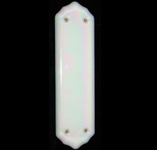 Mother Of Pearl Porcelain Fingerplate Door Push Plate 11" x 3"
