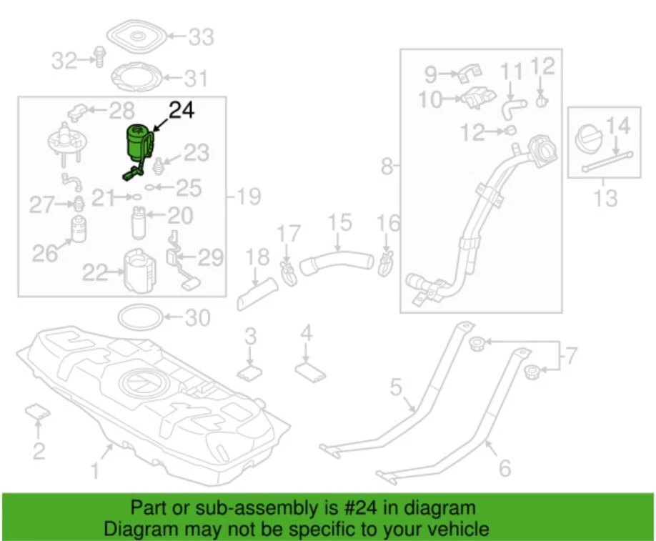 Fuel Filter for 11-17 Accent Elantra / Coupe/ GT Veloster 31112-A70A0 - Image 4 of 4