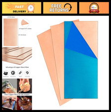 3Pcs 18 Gauge Pure Copper Sheets 6" x 12" - Double Sided Metal for Crafting, DIY