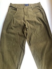 Jeans holgados Karl Kani vintage para hombre 40x35 verde oliva dorado placa de metal años 90 patín
