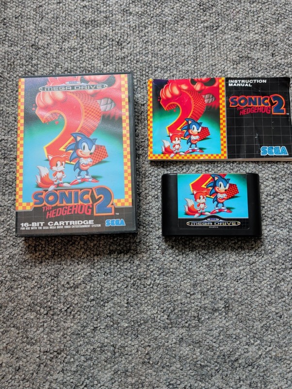 Sega Mega Drive Game Sonic the Hedgehog 2 Boxed with Manual