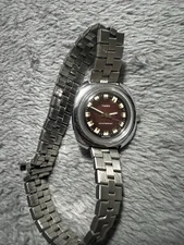 Timex Ladies Wind Watch RED 556120 Adjustable Stretch Band Vintage  1978 