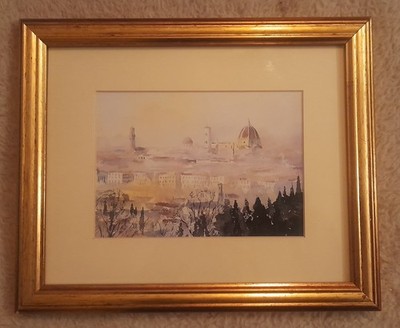 Florence Through the Mist. Gerahmter & montierter Druck. Alan Reed. Signierte Limited Ed