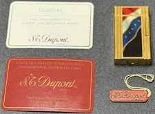 Overhauled S.T. Dupont Gas Lighter Gold LINE 1 large without box