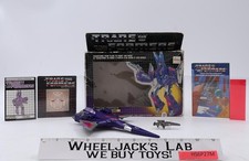 Cyclonus W BOX 100  Complete 1986 Vintage G1 Transformers Figure PURPLE EARS