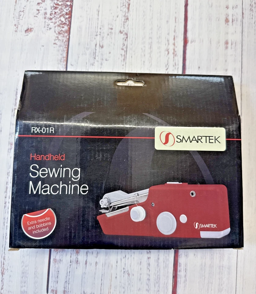 Smartek Mini Handheld Rex Sewing Machine Model RX-01R Portable Red W/ Bobbins - Image 2 of 4