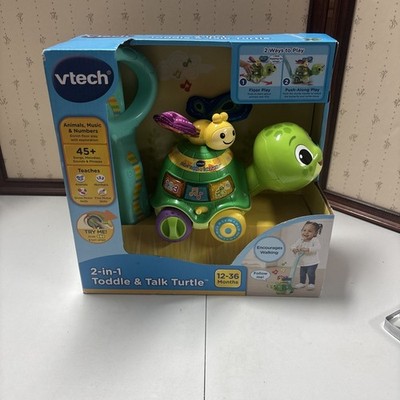 VTech 2-In-1 Toddle And Talk Turtle 45+ Songs Sounds & Phrases 12-36M New In Box