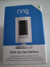Ring Außenkamera Akku Stick Up Cam Battery Alexa Überwachungskamera Weiß