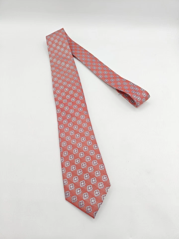 🇺🇲 Jos A Bank Mens Red Geometric Silk Tie 59x2.75 - Image 4 of 4