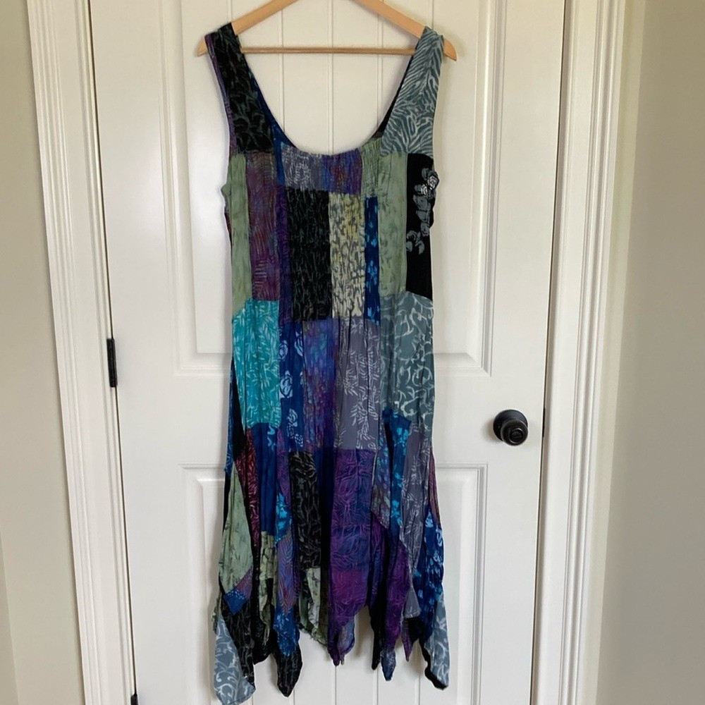 Hippie Patchwork Womens Multicolor Sleeveless Dre… - image 7