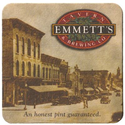 Emmett's Tavern & Brewing Co Beer Coaster West Dundee IL
