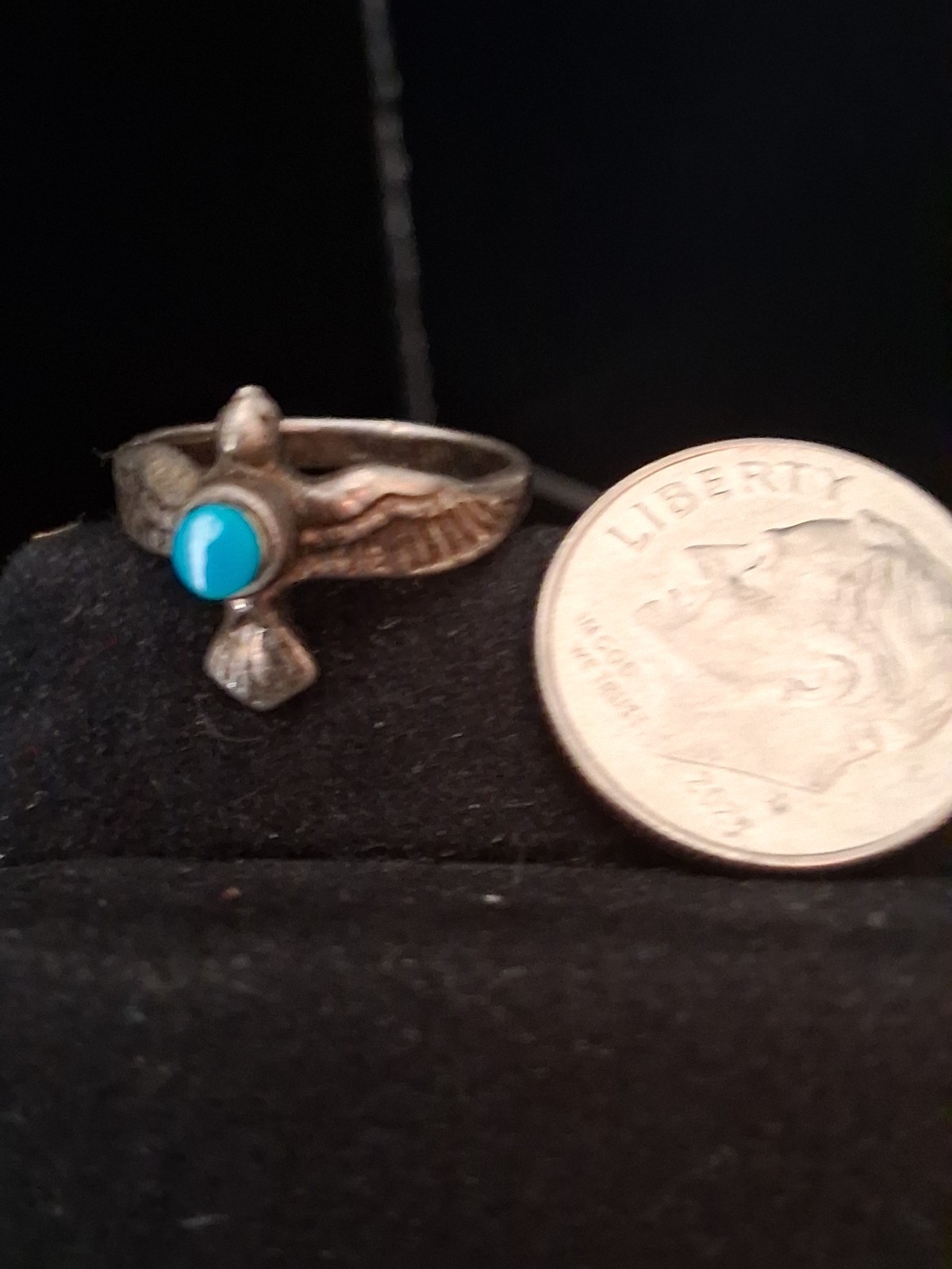 VINTAGE  - TINY Tiny Silver Ring, (PLEASE READ FU… - image 4