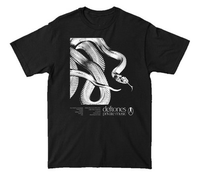 Deftones 2025 Tour Snake Logo Reprint T-Shirt Private Music Merch S-3XL