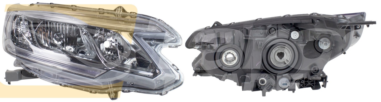 Phare avant droite Honda CR-V 2015-2017 à lentille polycarbonate anti-jaunissement haute clarté