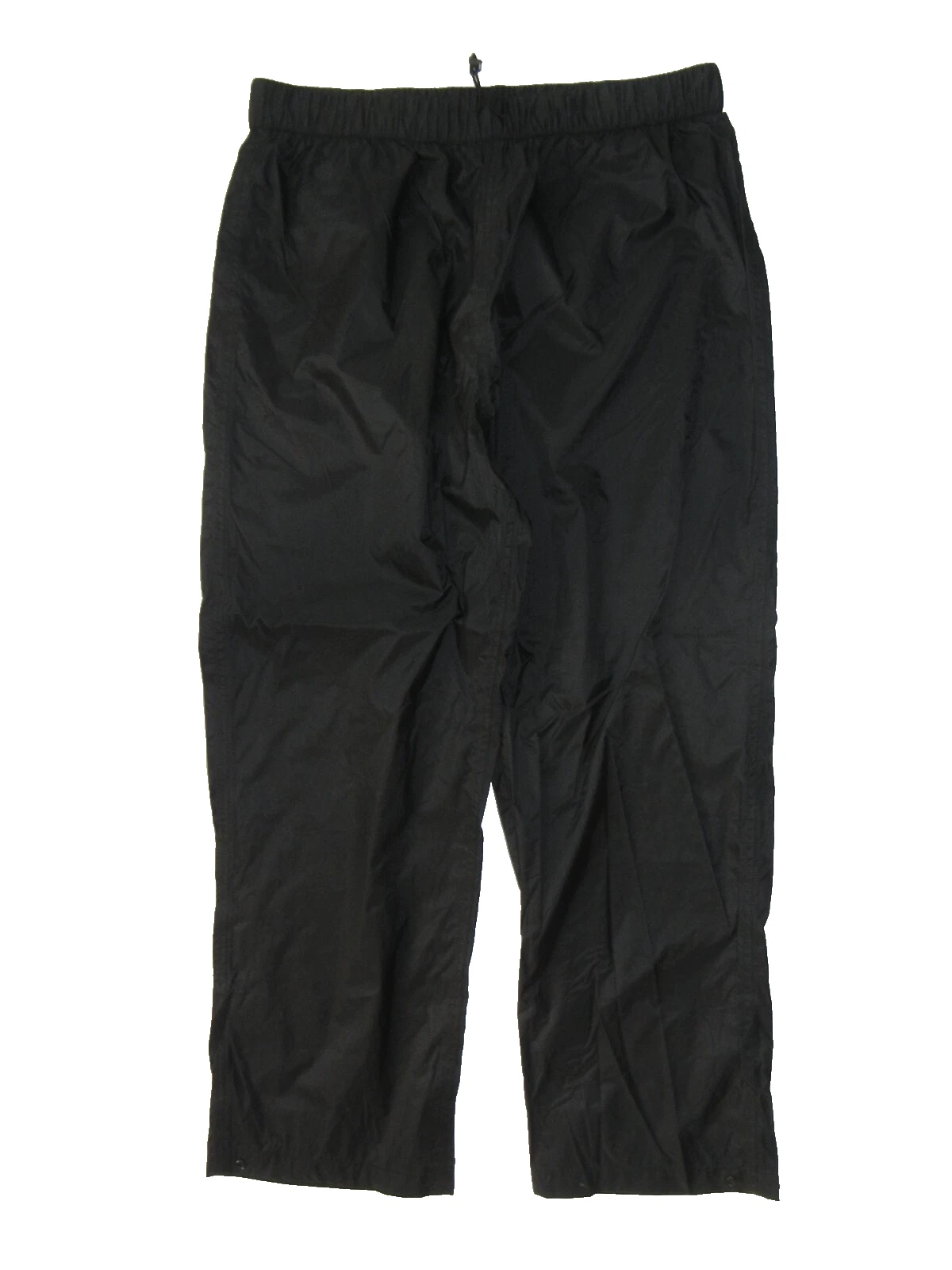 BASS PRO SHOPS Black Nylon WATERPROOF RAIN PANTS Fishing Hunting Hike Men's XL