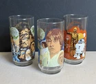 Vintage Star Wars Burger King Glasses Lot Of 3 1977 Coca Cola ANH GREAT SHAPE!!