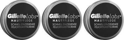Gillette Labs Feuchtigkeitscreme Männer Gesichtspflege maskuliner Duft 3 x 100ml