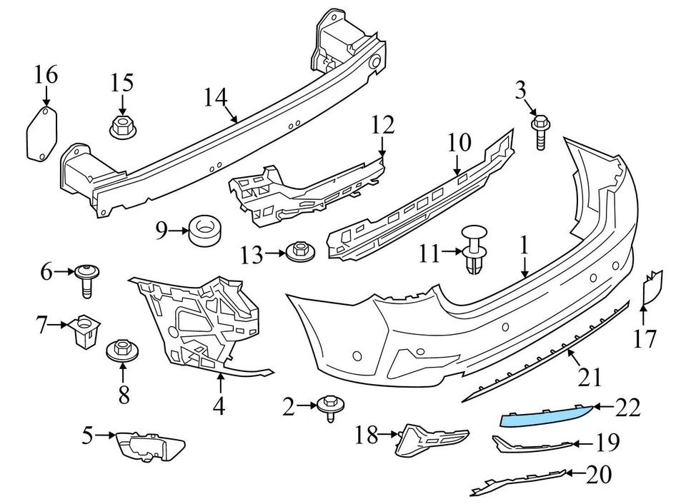 BMW 330I XDRIVE 2019-2024 2,0 L - Reflector de parachoques trasero izquierdo 7420447 Foto 3 de 4
