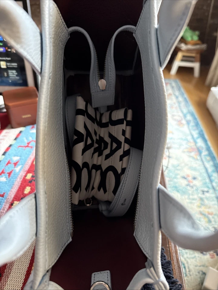 Marc Jacobs The Leather Medium Tote Bag. Cloud Blue [New] - Image 2 of 2