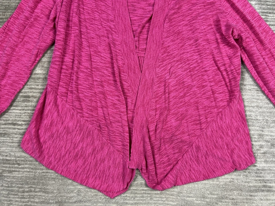 Свитер женский Kasper 2X розовый открытый передний с длинным рукавом хлопковая смесь - Изображение 3 из 4