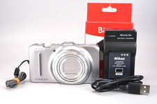 Nikon COOLPIX S9300 16MP fotocamera digitale compatta argento testata funzionante Giappone