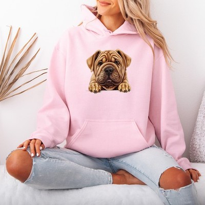 Shar Pei Welpe Hunderasse Tiere Damen Grafik Hoodie Sweatshirt Haustierliebhaber