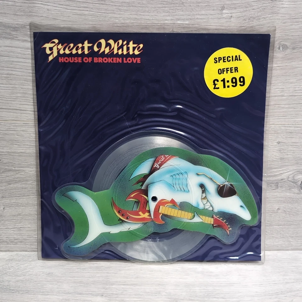 Great White - House Of Broken Love - 7" Vinyl Shaped Picture Disc - 1989 Capitol - Image 3 of 4
