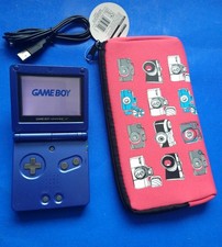 NINTENDO GAME BOY ADVANCE SP BLUE CONSOLE ALL ORIGINAL CASING, see description