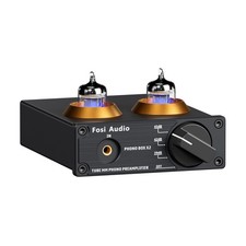 Fosi Audio BOX X2 Stereo Tube Amplifier Phono Preamp for MM Turntable Phonograph