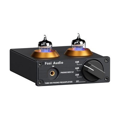 Fosi Audio BOX X2 Stereo Tube Amplifier Phono Preamp for MM Turntable Phonograph