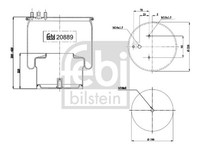 Federbalg Luftfederung Febi Bilstein 20889 FüR CF 75 105 DAF 95 XF 85
