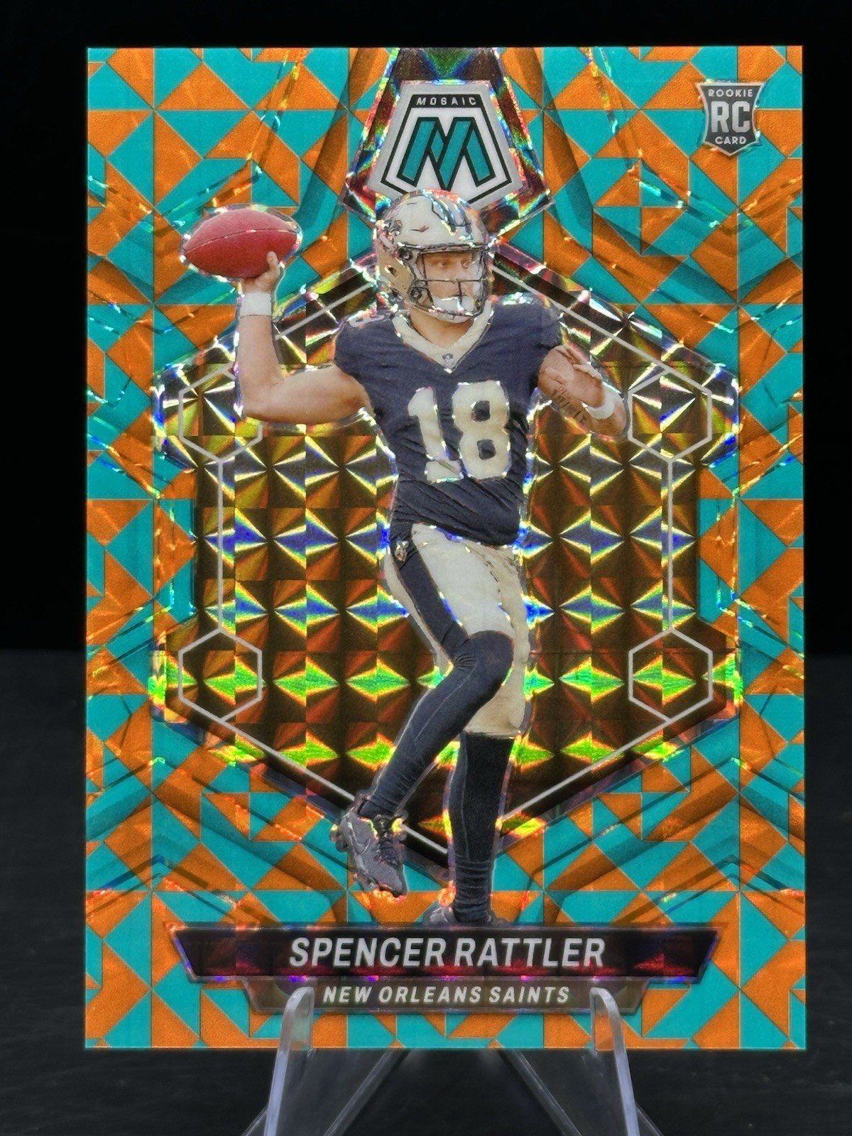 2024 Panini Mosaic - Rookies Spencer Rattler #393 Tessellation Mosaic Prizm /15