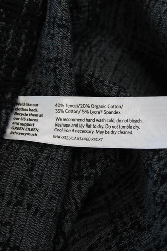 Eileen Fisher Womens Woven Look Open Front Lightweight Coat Black Size S - Picture 5 of 6