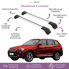 ERKUL Roof Rack Cross Bars For BMW X3 (F25) 2011-2017 Aluminum Lockable OPEN-BOX