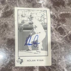 Nolan Ryan Signed Texas Rangers Baseball Card Autograph #34 HOF Legend Blue Ink