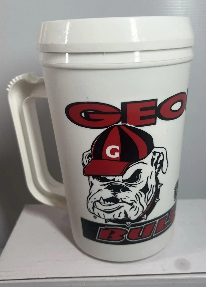 Vintage Georgia Bulldogs Large Insulated Mug Cup 22oz. USED - Image 3 of 4