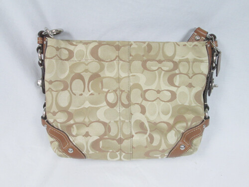 Vintage Coach Purse D1026-F13980 Carly's Signature Beige