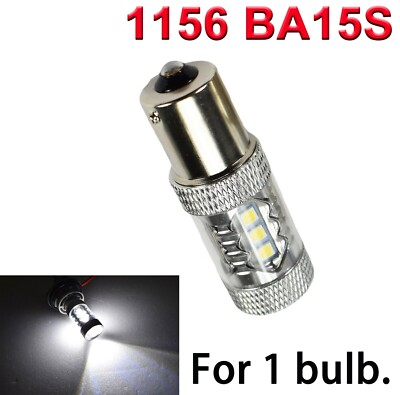 Single Green LED Reverse Light Bulb – 1156 BA15S P21W 7506, 12V, Backup Light