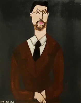 acrylic figure study 20inx16in - by ronald allen  2020 /  h113