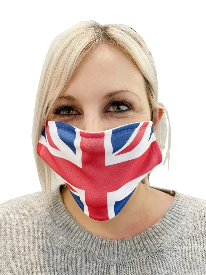 BRITISH Flags Union Jack England Wales N.Ireland FACE MASK Reusable Washable  - Image 3 of 4