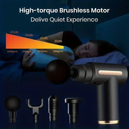 Massage Gun Deep Tissue Percussion Massager Pain Relief Muscle LCD 6 Speed Body - Bild 5 von 13
