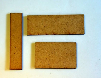 WAROFFICE 10x2mm MDF Wargame D&D Cavalry Bases Oval/Rectangle/Rounded Rectangle Many Sizes